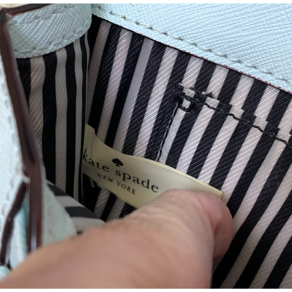 KATE SPADE Cameron Street ARIELLE Leather Crossbody Clutch Island Waters Blue - Picture 15 of 16